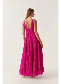 Aje Rosewood Ruched Maxi Dress for rent on The Volte - image 3