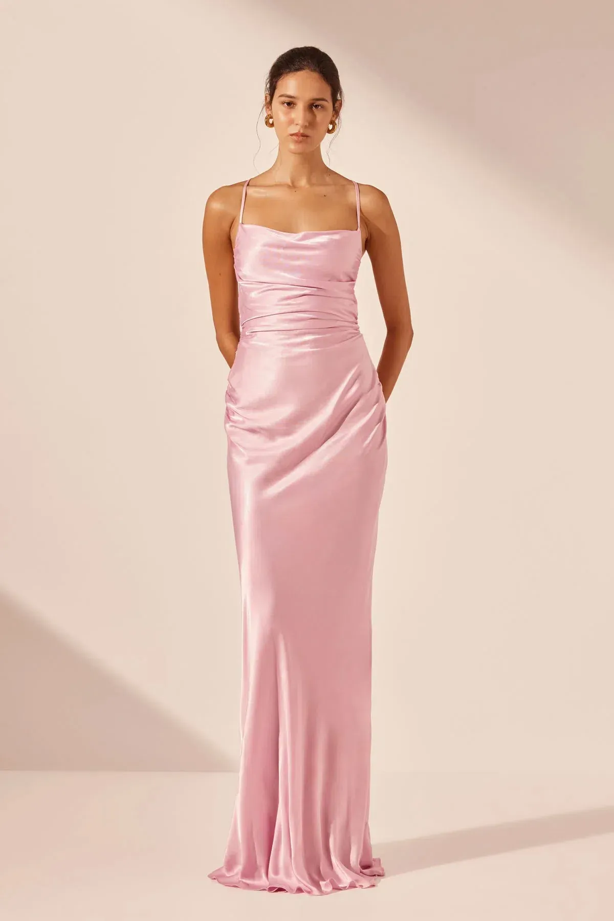 LA LUNE LACE BACK MAXI DRESS | PEONY for rent on The Volte - main image