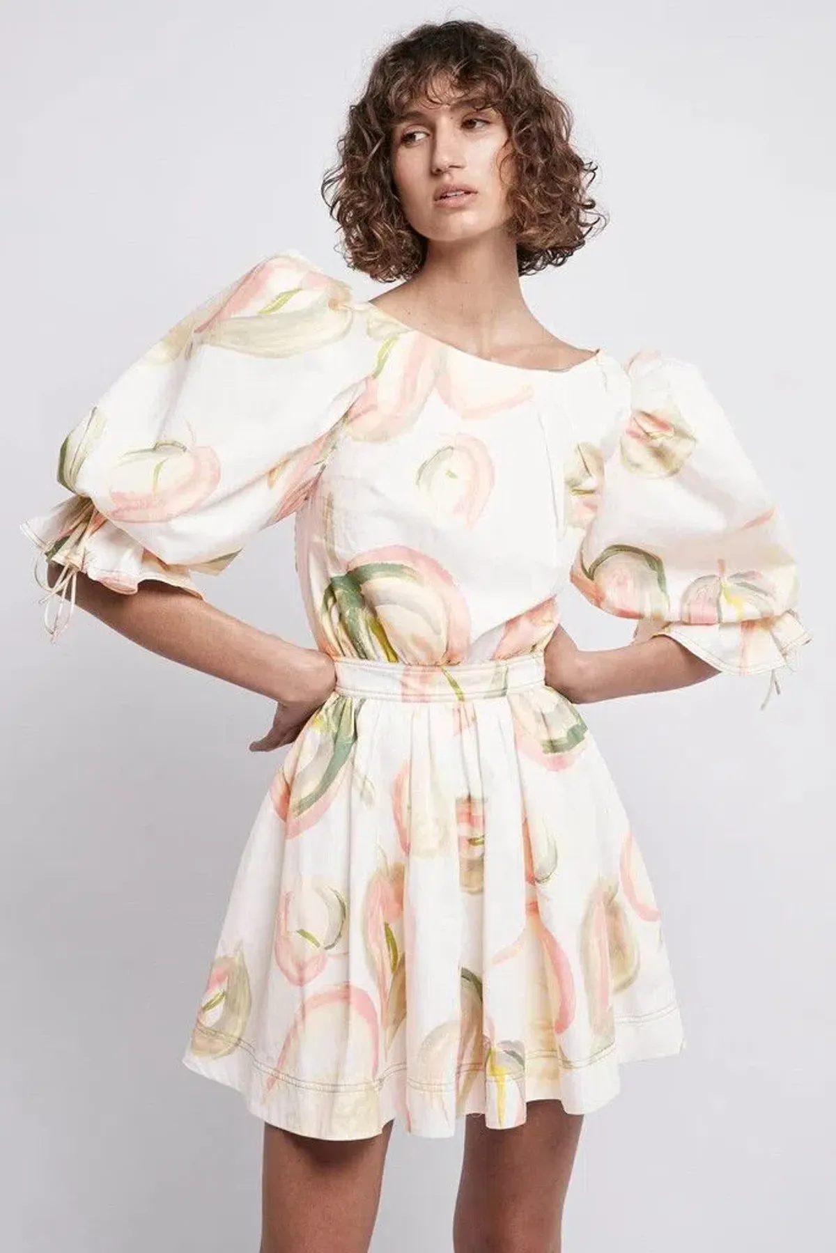 Aje Imprint Floral Mini Dress Size AU 6 / XS  for rent on The Volte - main image