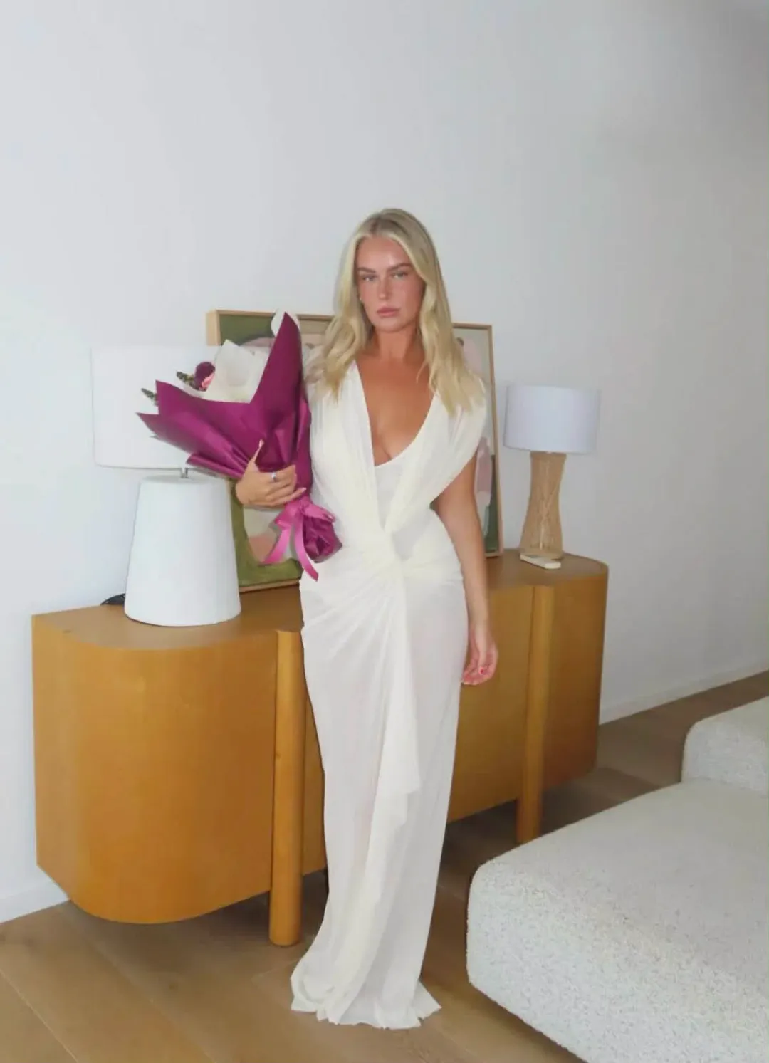 Bec & Bridge Leia Drape Gown size 6 for rent on The Volte - main image
