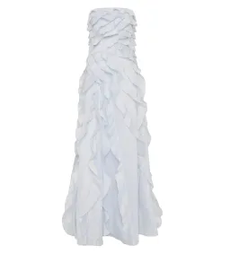 Aje Allairie Maxi Dress Gown in Blue Size AU 8 for rent on The Volte - image 5