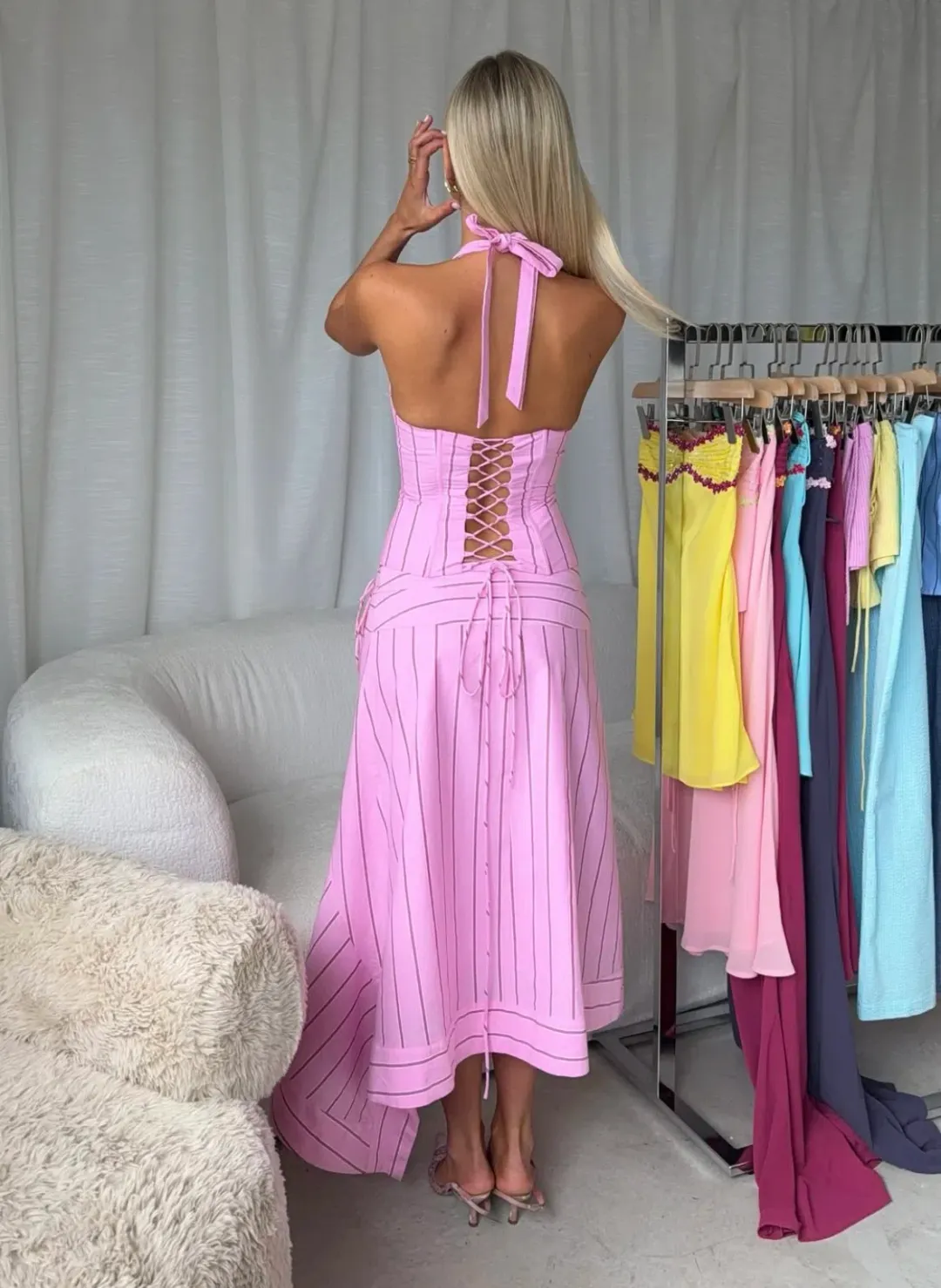 I am Delilah SABRINA corset + wrap skirt in SANGRIA 6 for rent on The Volte - main image