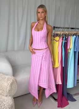 I am Delilah SABRINA corset + wrap skirt in SANGRIA 8 for rent on The Volte - image 1