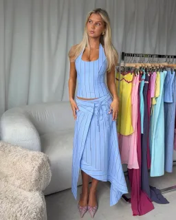 I am Delilah SABRINA corset + wrap skirt in bluebell  for rent on The Volte - image 1
