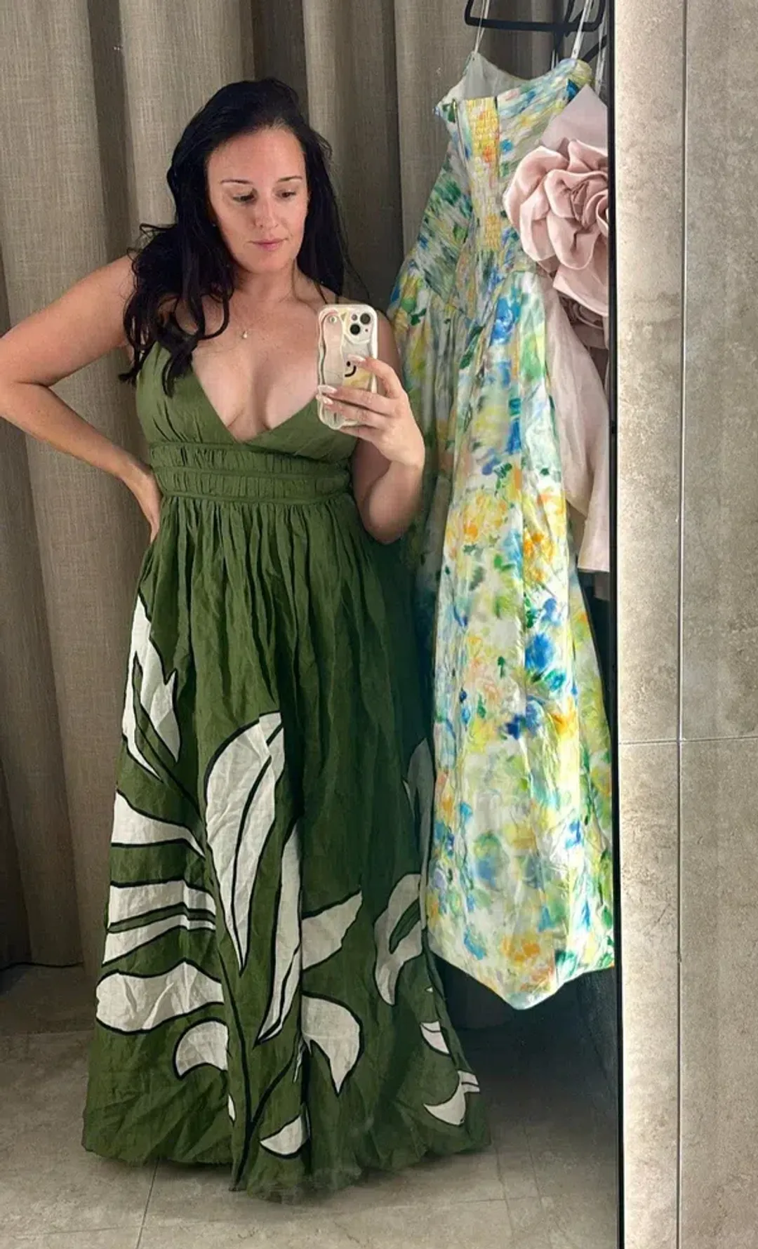 AJE - Planetary Maxi Dress in Abstract Fern for rent on The Volte - main image