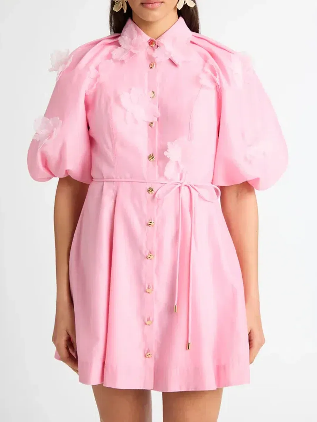  Rose Garden Mini Shirt Dress for rent on The Volte - main image
