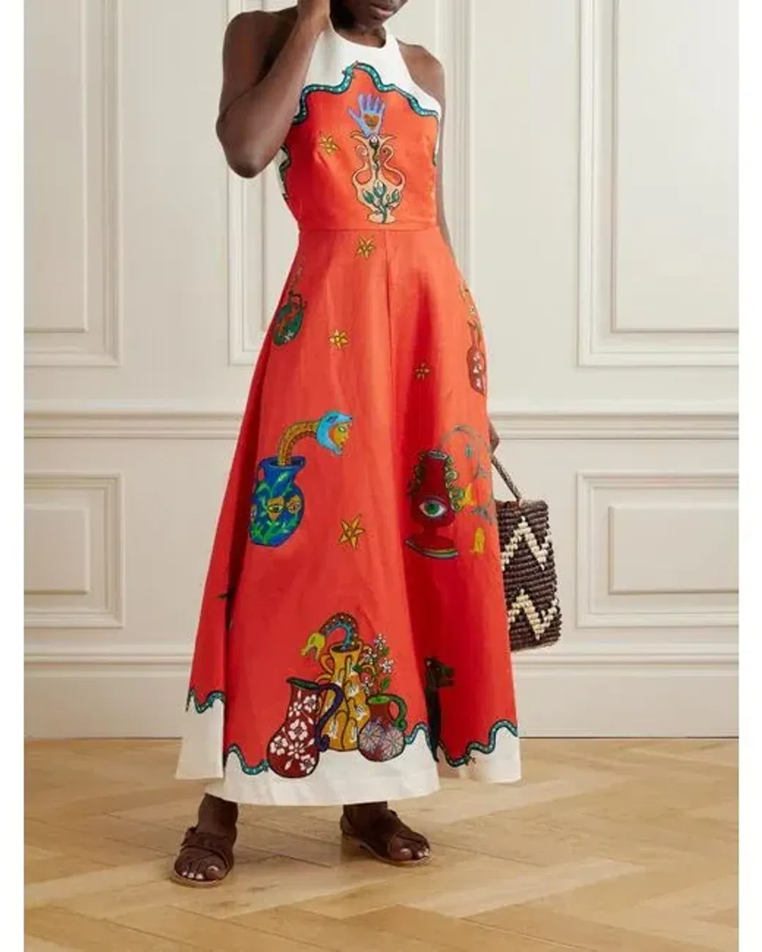 Alemais Rose Halter Dress Size 14 for rent on The Volte - main image