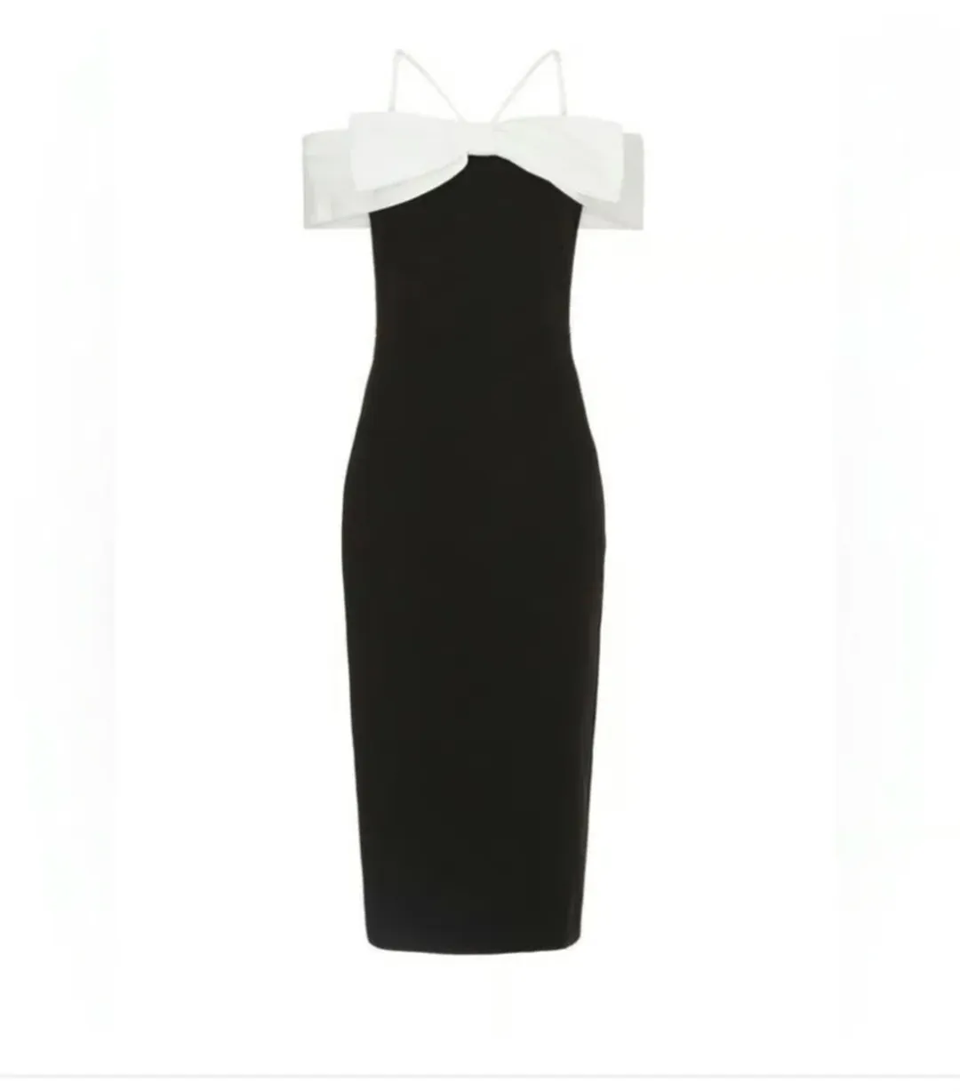 Rebecca Vallance Hepburn Midi Black/White Size 14 for rent on The Volte - main image