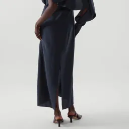 COS Asymmetric Midi Dress in Navy AU16 for rent on The Volte - image 3