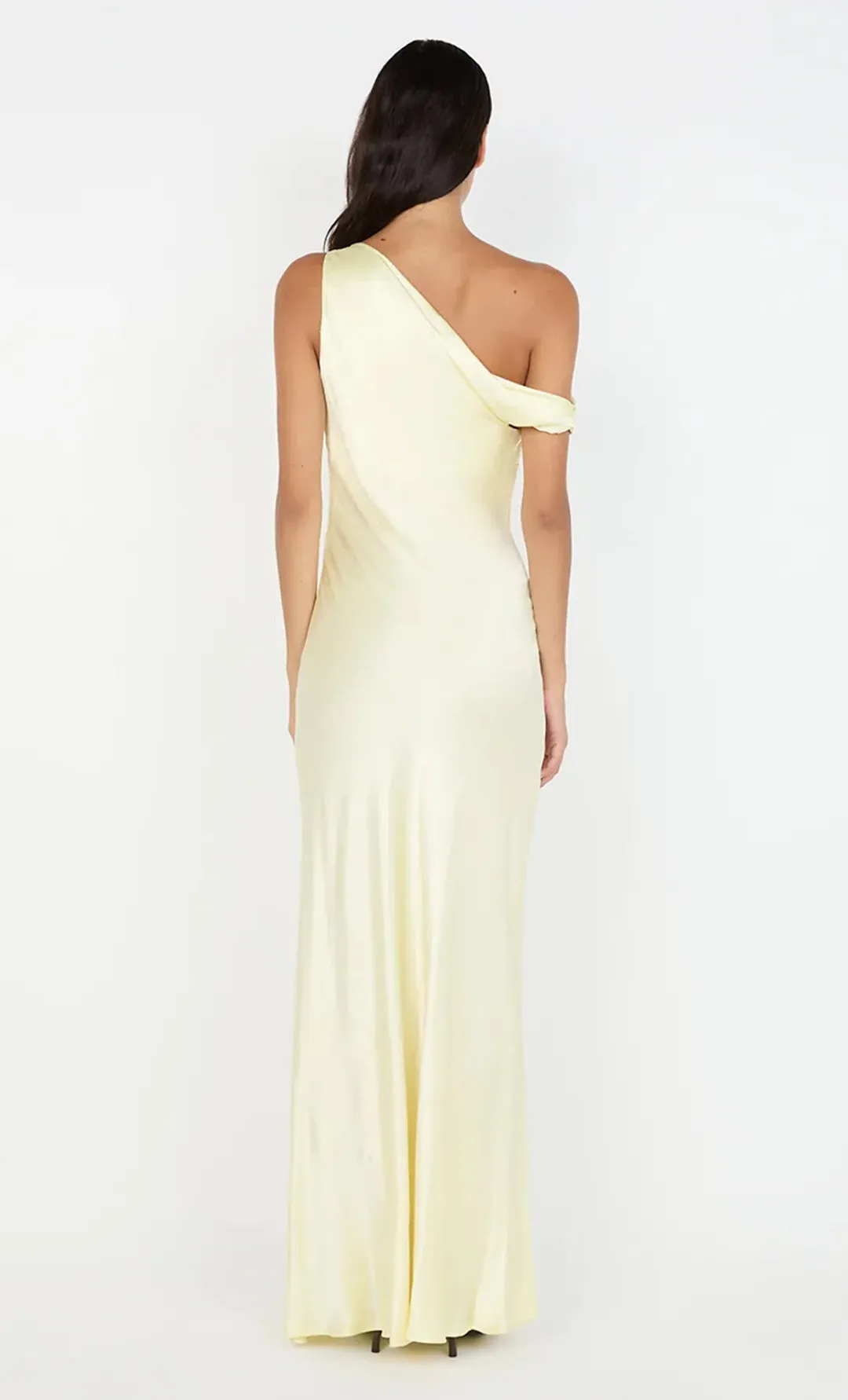 Sol Asym Dress in Ice Yellow for rent on The Volte - main image
