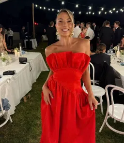 Elliatt Laurel Gown Red Size 6 for rent on The Volte - image 2