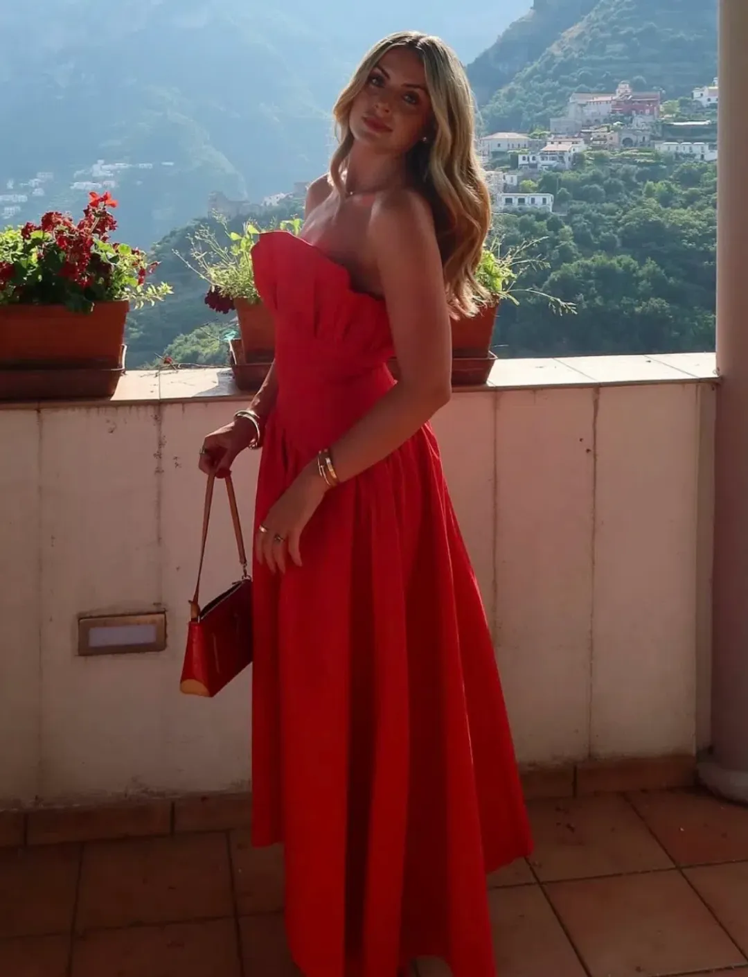 Elliatt Laurel Gown Red Size 6 for rent on The Volte - main image