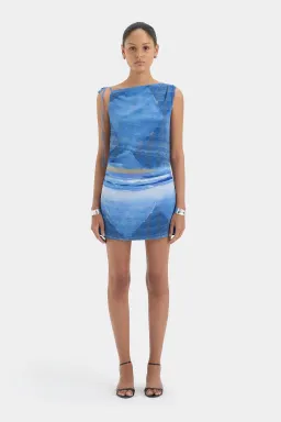 Sir the Label Isla Mini Dress in Estela Azul Blue Size 10 for rent on The Volte - image 1