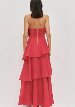 Aje Selestia Gown in Scarlet Red Size 6 for rent on The Volte - image 3