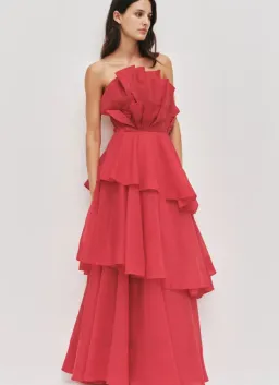 Aje Selestia Gown in Scarlet Red Size 8 for rent on The Volte - image 2