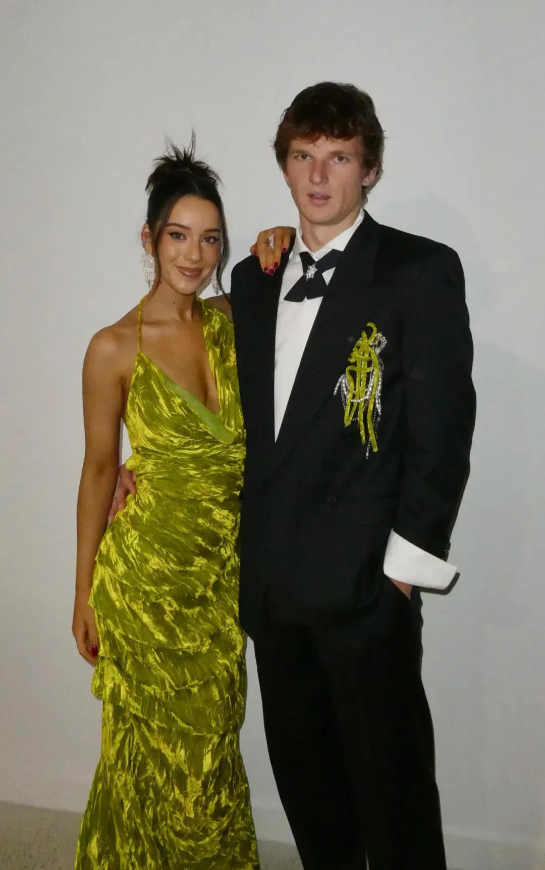 A.W.A.K.E Mode Asymmetrical dress in Citron, Size 34 for rent on The Volte - main image