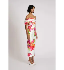 Eliya The Label Ivie Midi Dress White Floral Size M AU 10 for rent on The Volte - image 5