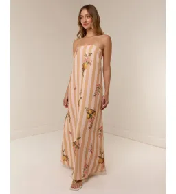 Palm Noosa Alessia Maxi Dress in Citrus Stripe Size AU10 for rent on The Volte - image 2