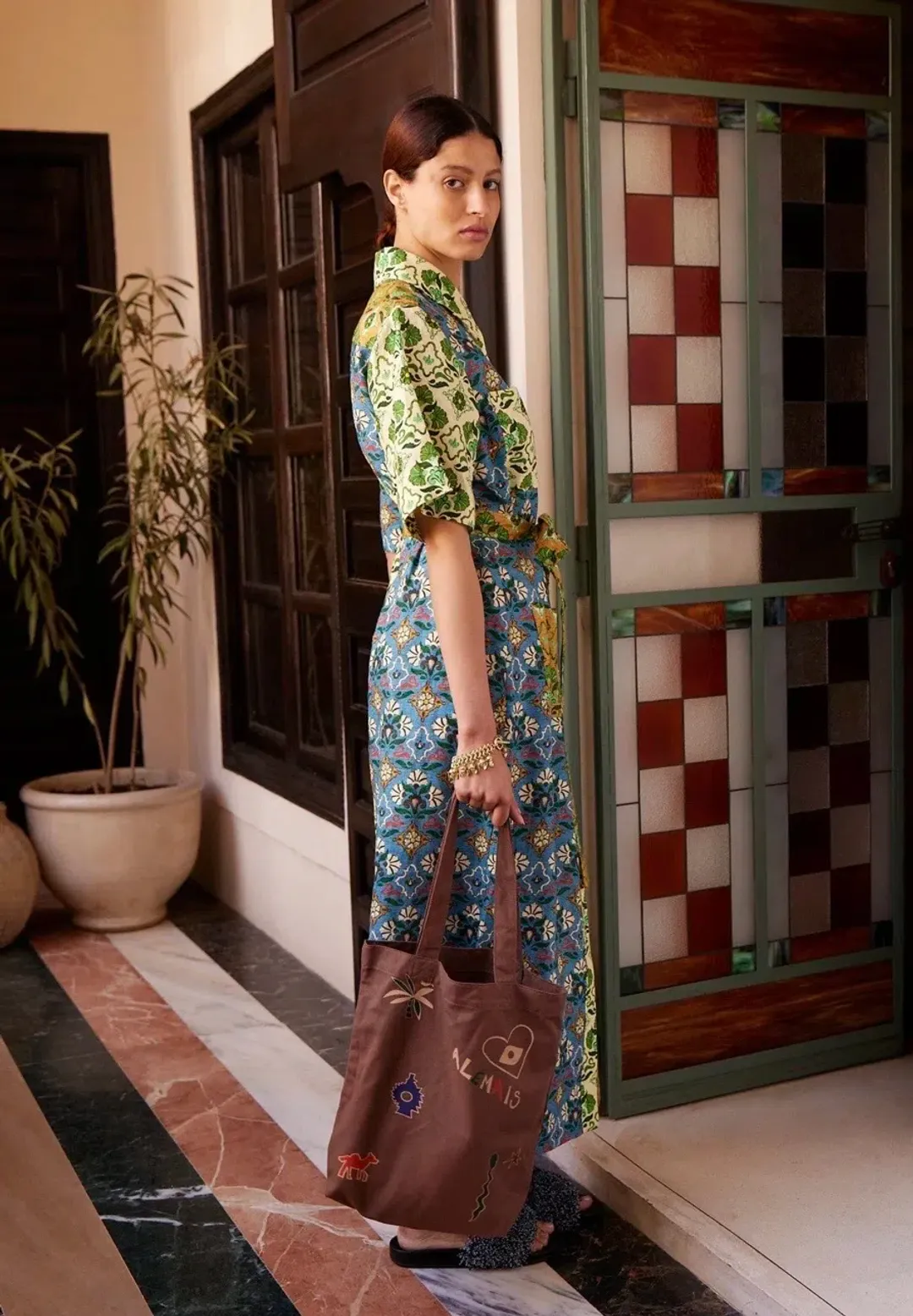 Alemais Ali Spliced Sundress Size 12 for rent on The Volte - main image