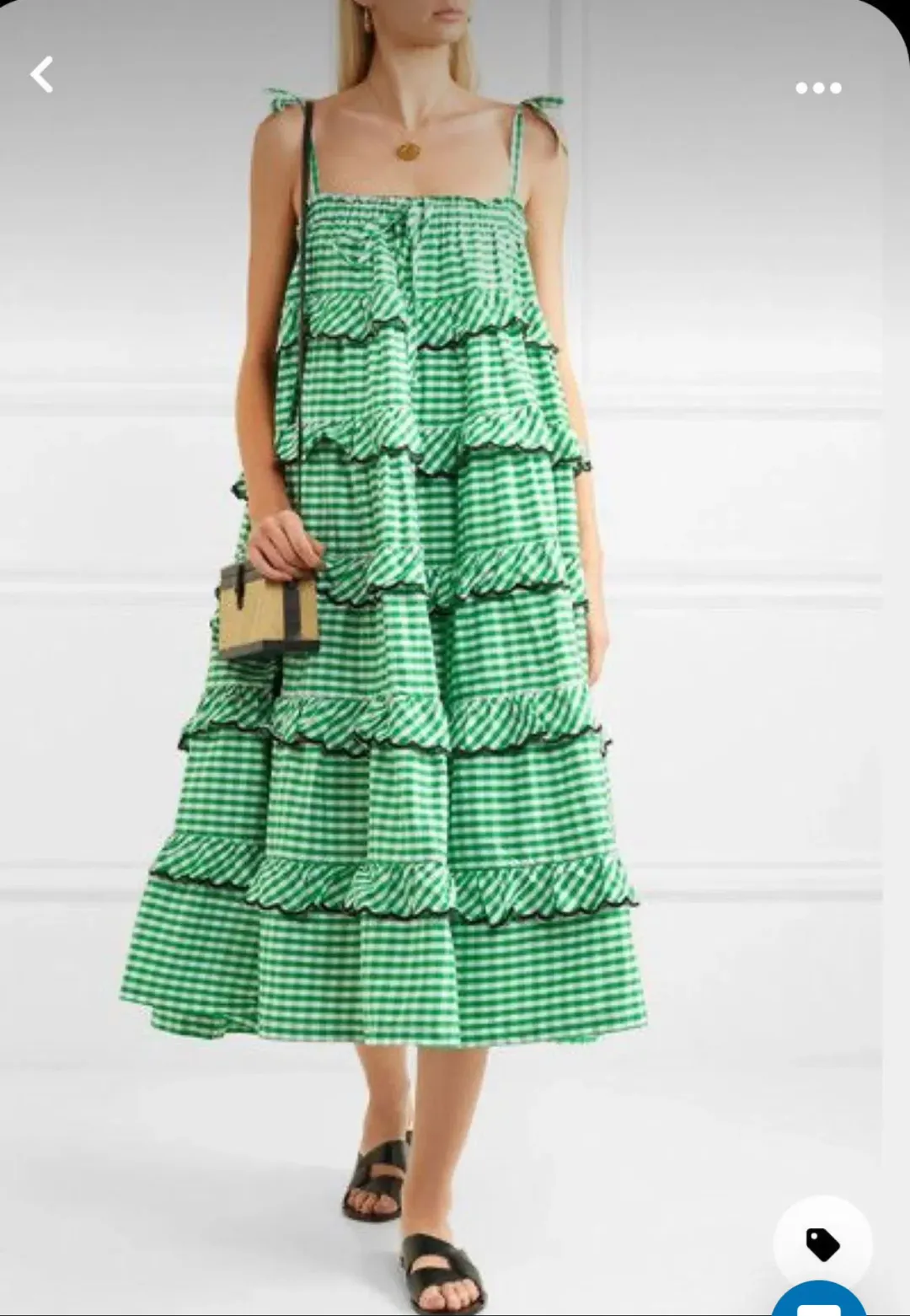 Innika Choo Frill Maxi Dress One Size for rent on The Volte - main image