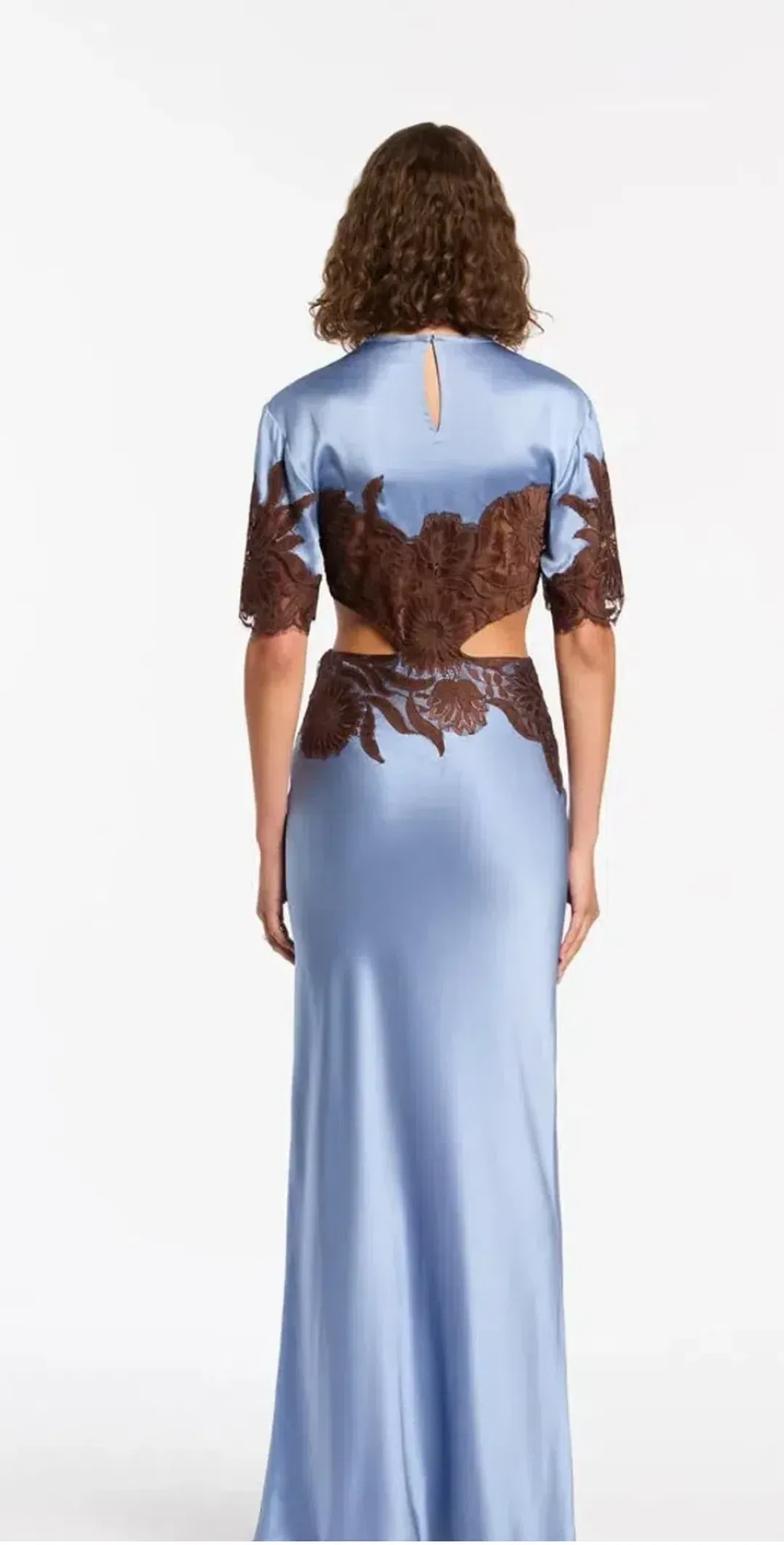 SIR THE LABEL DANSEURS LACE CUT OUT GOWN BLUE SIZE 1 for rent on The Volte - main image