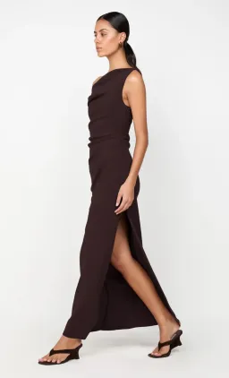 Bec and Bridge Leora Asym Maxi Dress in Dark Chocolate Size 12 for rent on The Volte - image 6