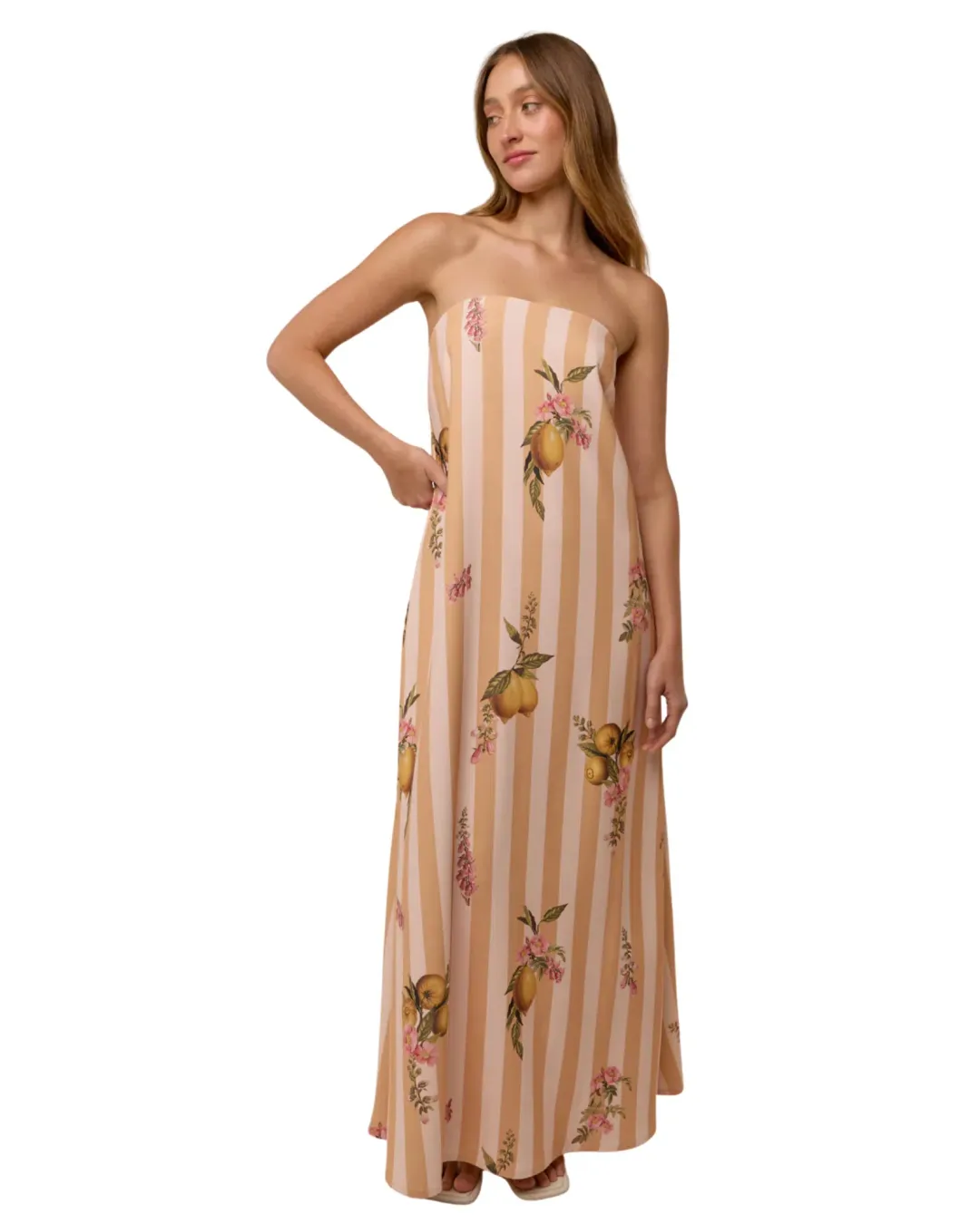 Palm Noosa Alessia Maxi Dress Citrus Stripe Size 12 for rent on The Volte - main image