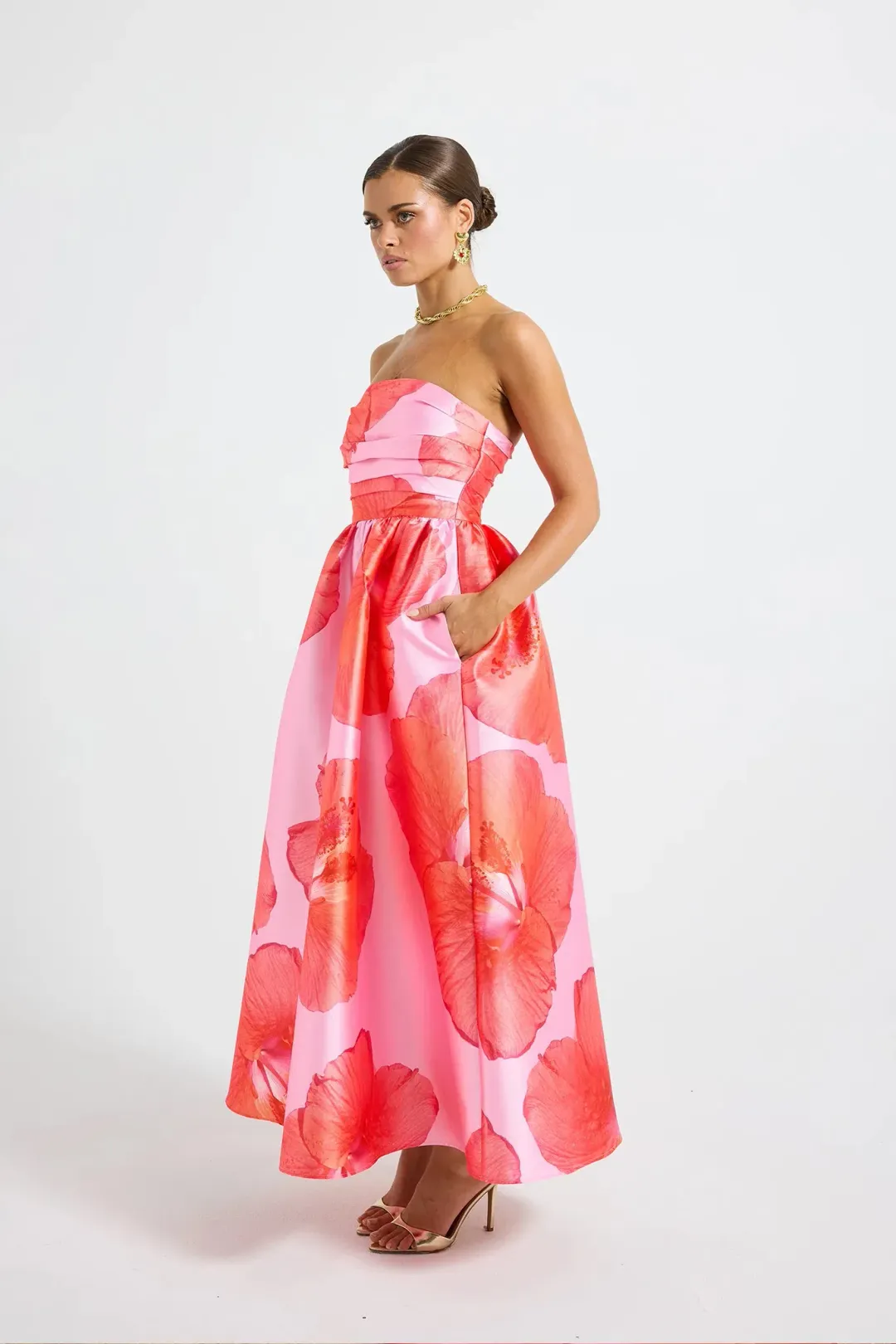 Pasduchas Kalani Midi Dress; size 12 for rent on The Volte - main image