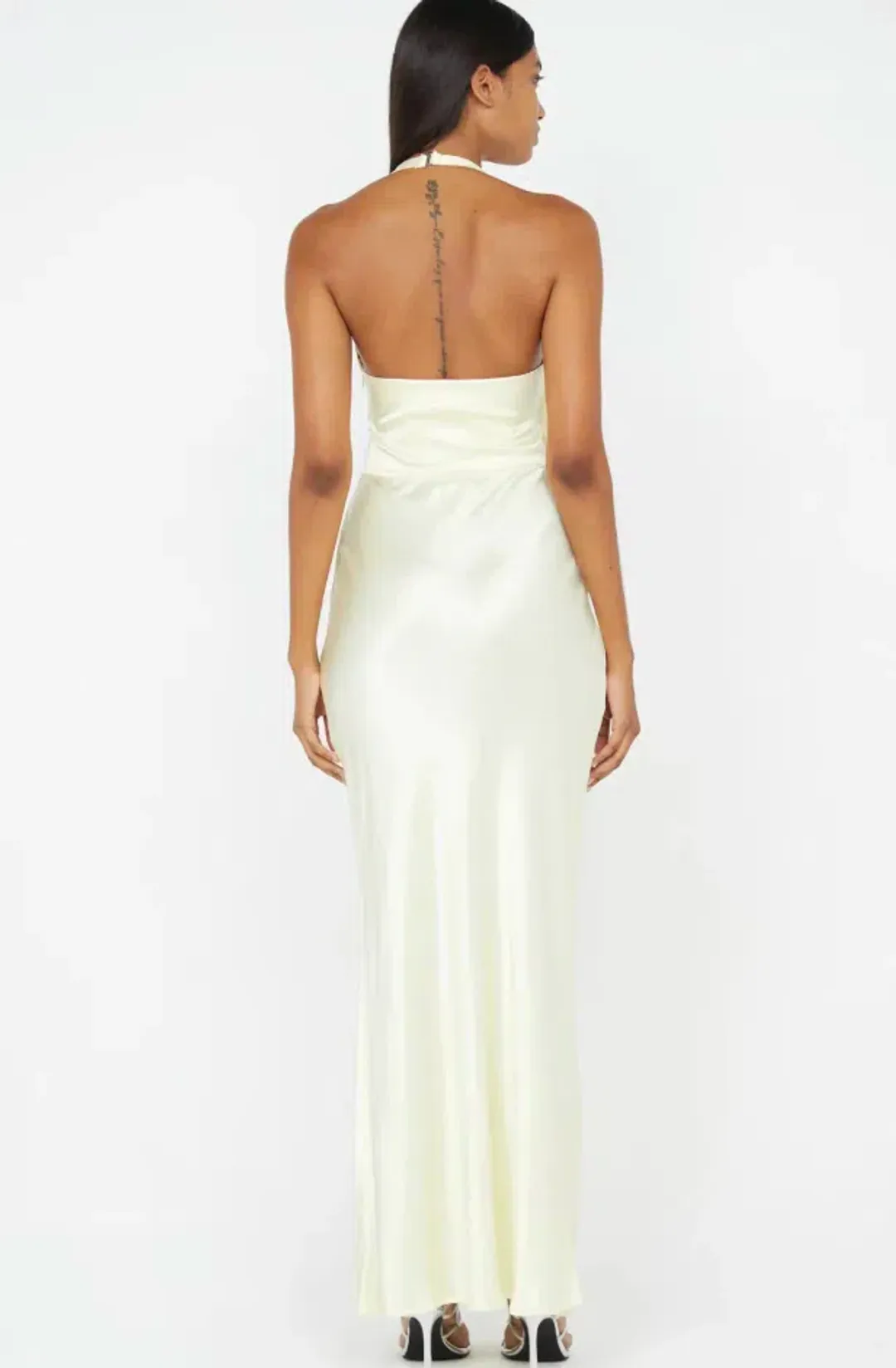 SABIA TWIST DRESS | ICE YELLOW for rent on The Volte - main image