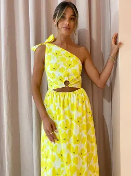 BY NICOLA DAHLIA DRESS YELLOW FLORAL SIZE 6 for rent on The Volte - image 4
