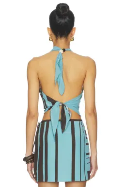 SIR THE LABEL RIOJA HALTER SCARF TOP for rent on The Volte - image 2