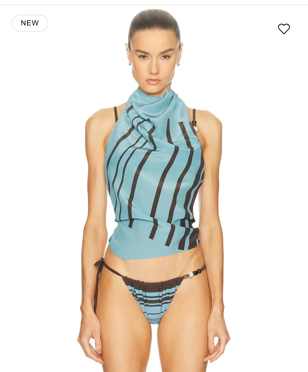 SIR THE LABEL RIOJA HALTER SCARF TOP for rent on The Volte - main image