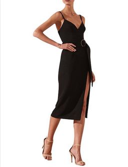 Shona Joy Andrea Fitted Cocktail Dress with Belt Size 6 for rent on The Volte - image 1