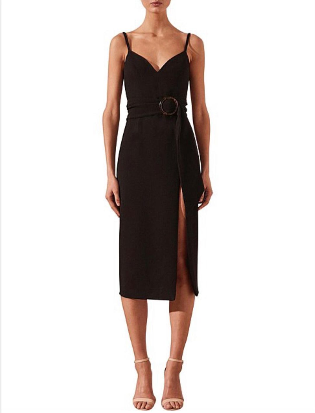 Shona Joy Andrea Fitted Cocktail Dress with Belt Size 6 for rent on The Volte - main image