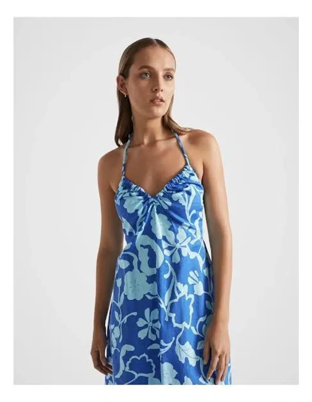 SEED HERITAGE LINEN HALTER DRESS SIZE 8 for rent on The Volte - main image