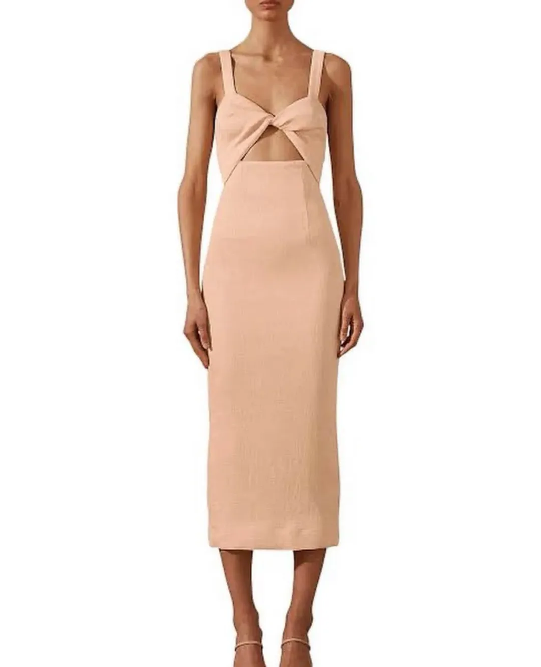 Shona Joy Simone Fitted Dress - Orange Size 8 for rent on The Volte - main image