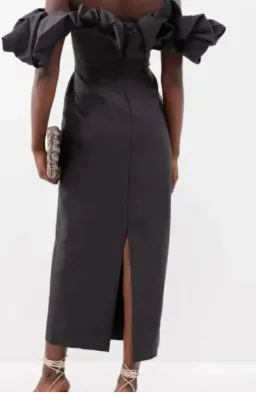 Alemais Suzi Off Shoulder Midi Dress Black Size 6 for rent on The Volte - image 2
