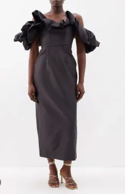Alemais Suzi Off Shoulder Midi Dress Black Size 6 for rent on The Volte - image 4