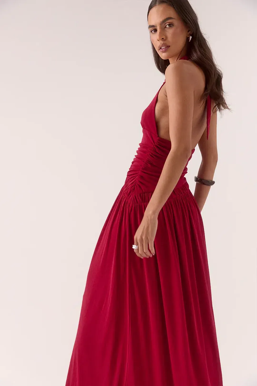 ALORA MAXI DRESS - RASPBERRY for rent on The Volte - main image