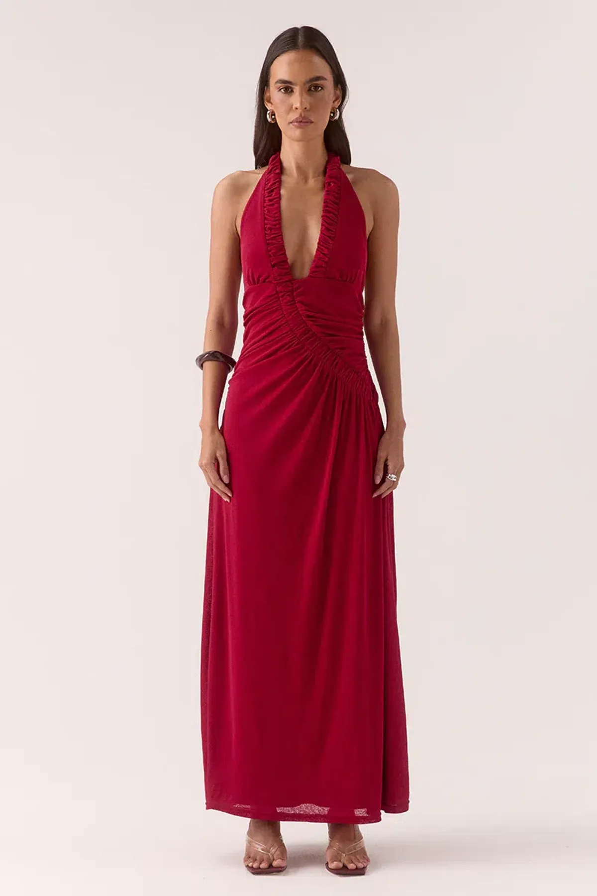 ALORA MAXI DRESS - RASPBERRY for rent on The Volte - main image