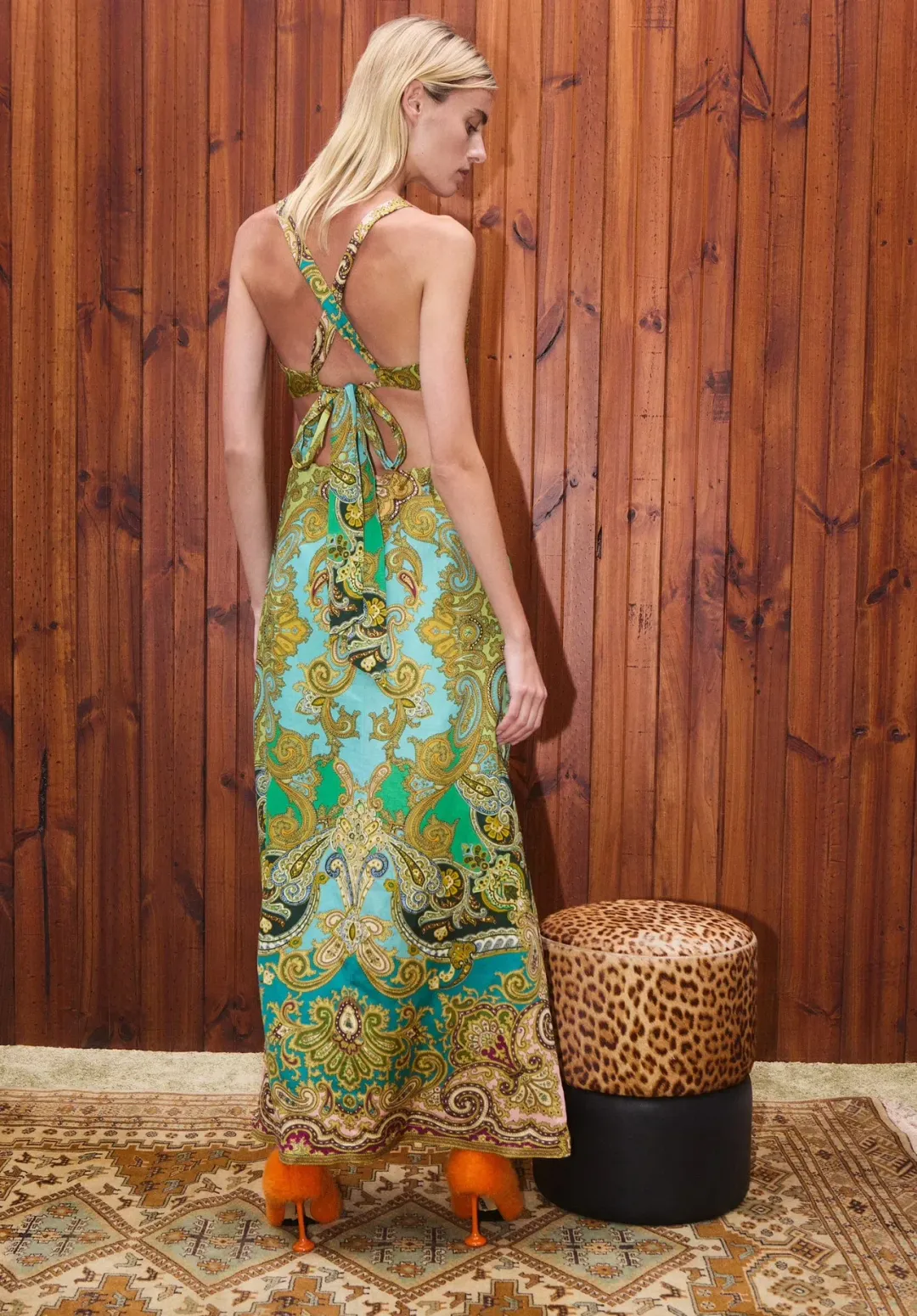 Alemais Clemenza Cut Out Midi Dress size 8 for rent on The Volte - main image