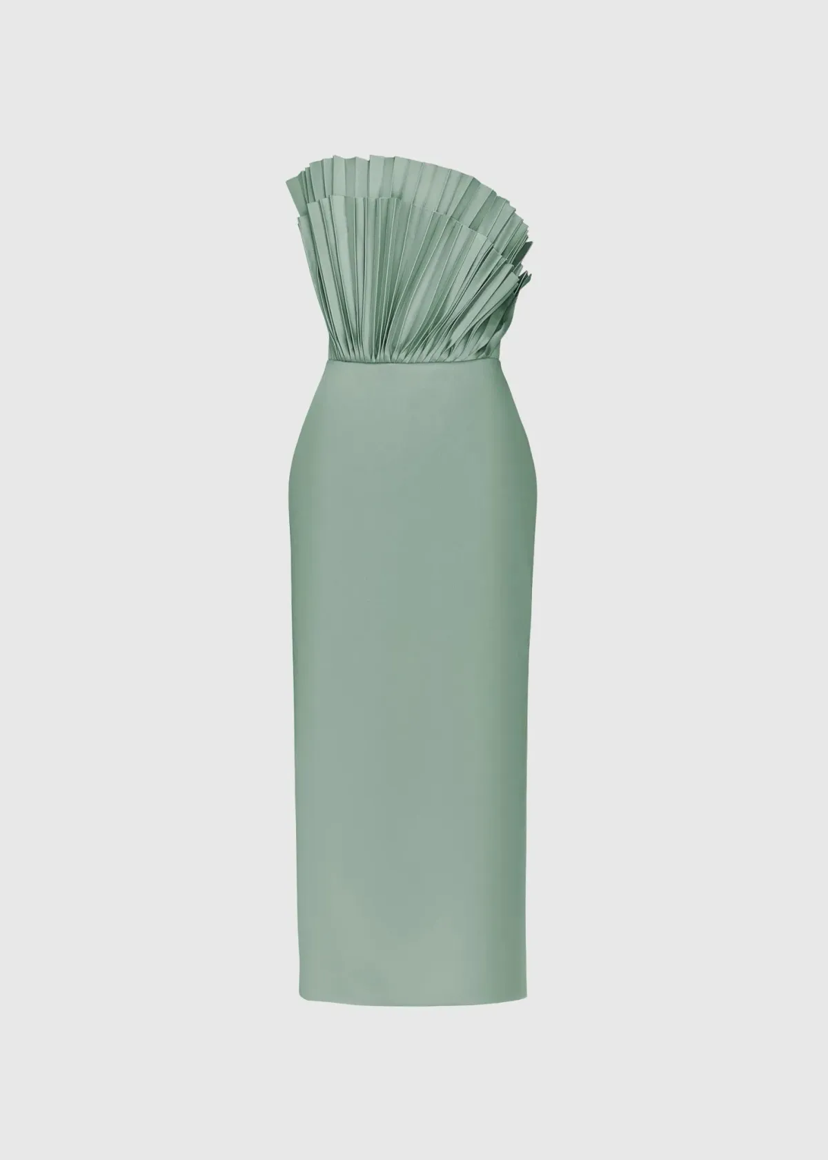 Justin Tong Rory Pleated Gown Size 10 for rent on The Volte - main image