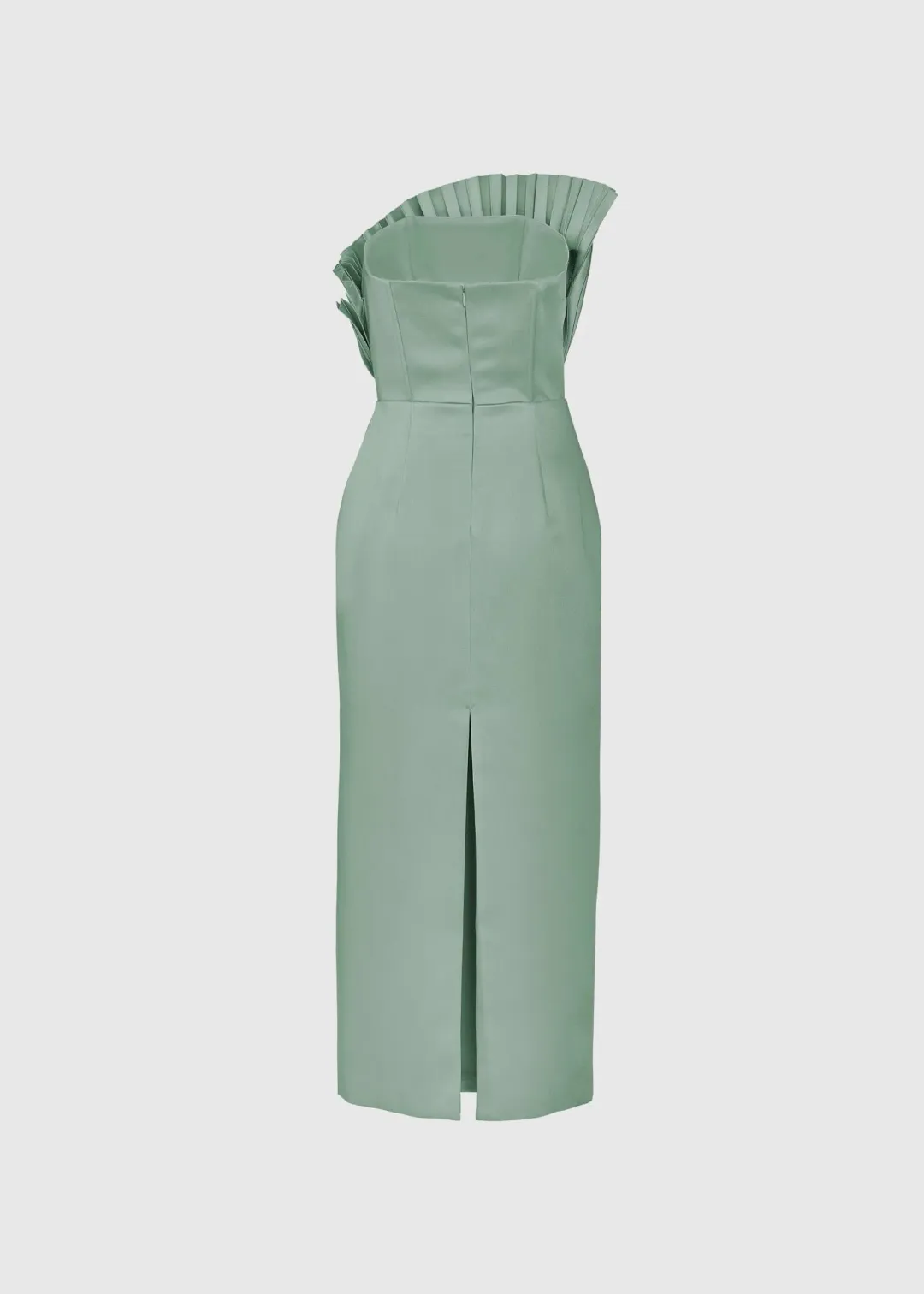 Justin Tong Rory Pleated Gown Size 10 for rent on The Volte - main image