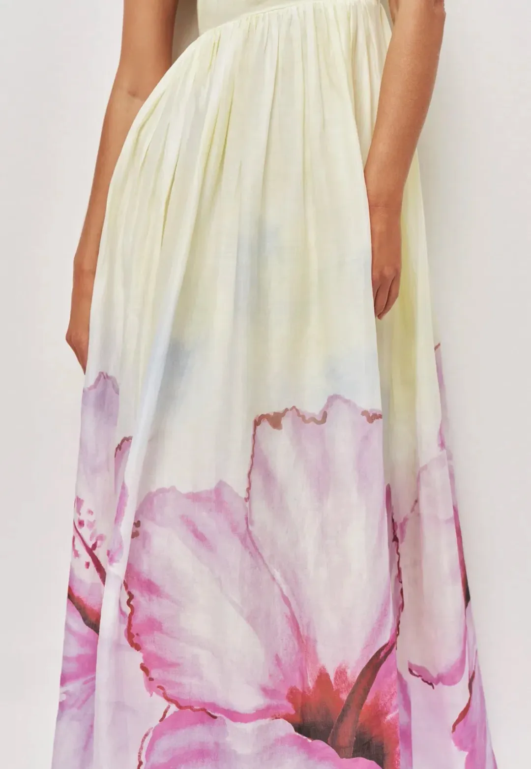 Aje Vacation Maxi Dress Hibiscus print size 8 for rent on The Volte - main image