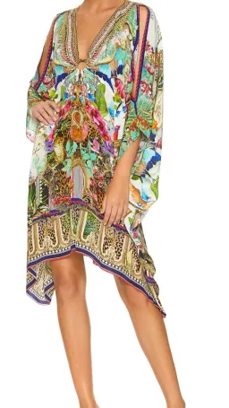 Camilla Champagne Coast Short Kaftan with Hardware One Size  for rent on The Volte - image 1