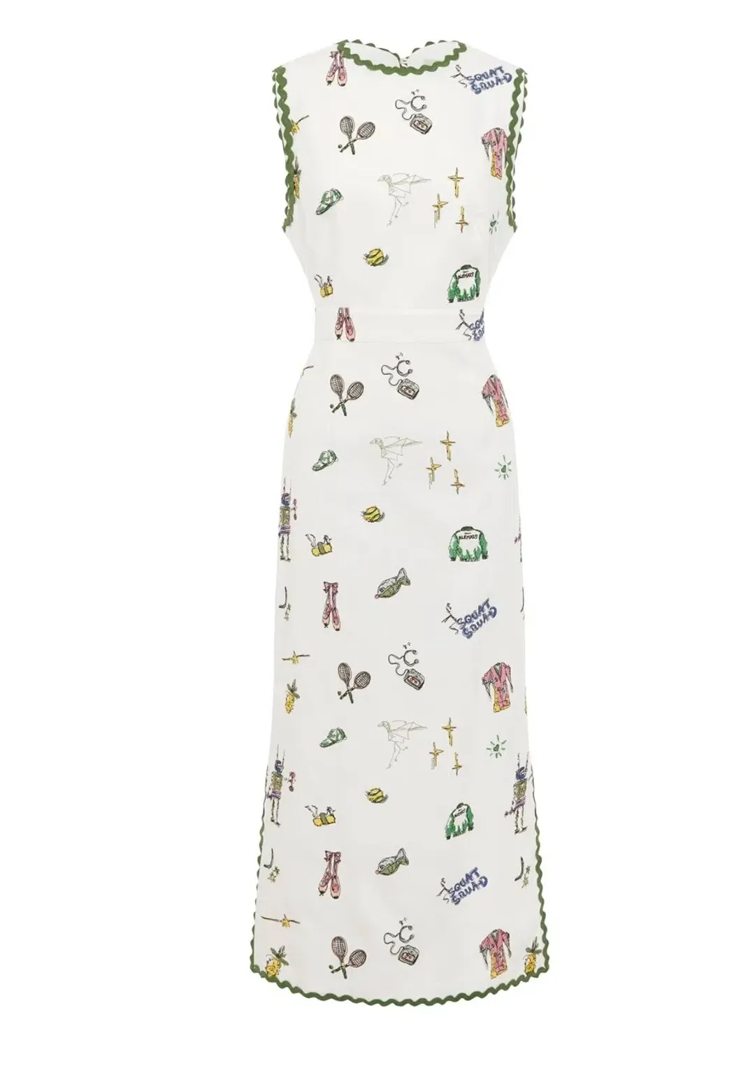 Alemais Play Embroidered Midi Dress 100% linen,  Size 14 for rent on The Volte - main image