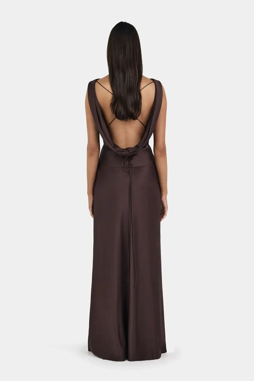 Hansen And Gretel Clara Bias Dress Cognac Size 16 for rent on The Volte - main image