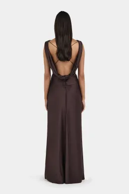 Hansen And Gretel Clara Bias Dress Cognac Size 16 for rent on The Volte - image 7