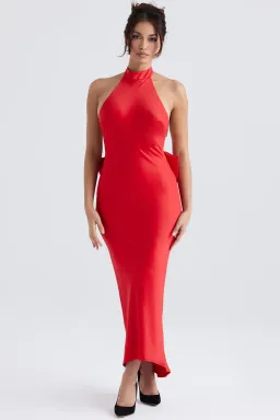 HOUSE OF CB Ilaria Red Bow Halter Dress Size XS for rent on The Volte - image 4