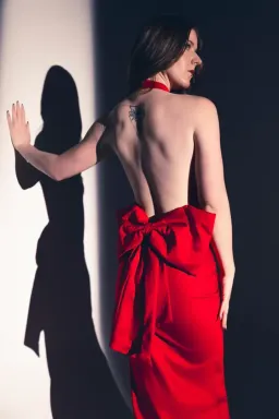 HOUSE OF CB Ilaria Red Bow Halter Dress Size XS for rent on The Volte - image 2
